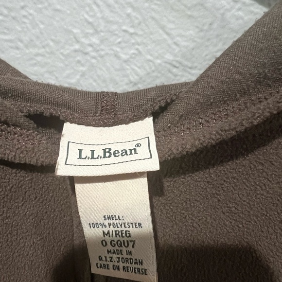 L.L. Bean Brown Women’s Full Zip Hoodie Size M Super Soft Hoodie EUC Zip Pocket - Picture 3 of 4